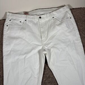 Levis 541 Athletic Straight White Jeans Mens Big and Tall 44x36 Stretch Denim